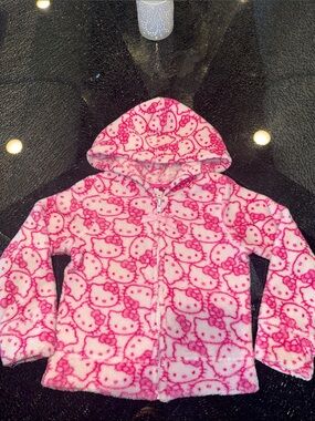 3T Hello Kitty Pink Fleece Hooded Jacket for Girls
